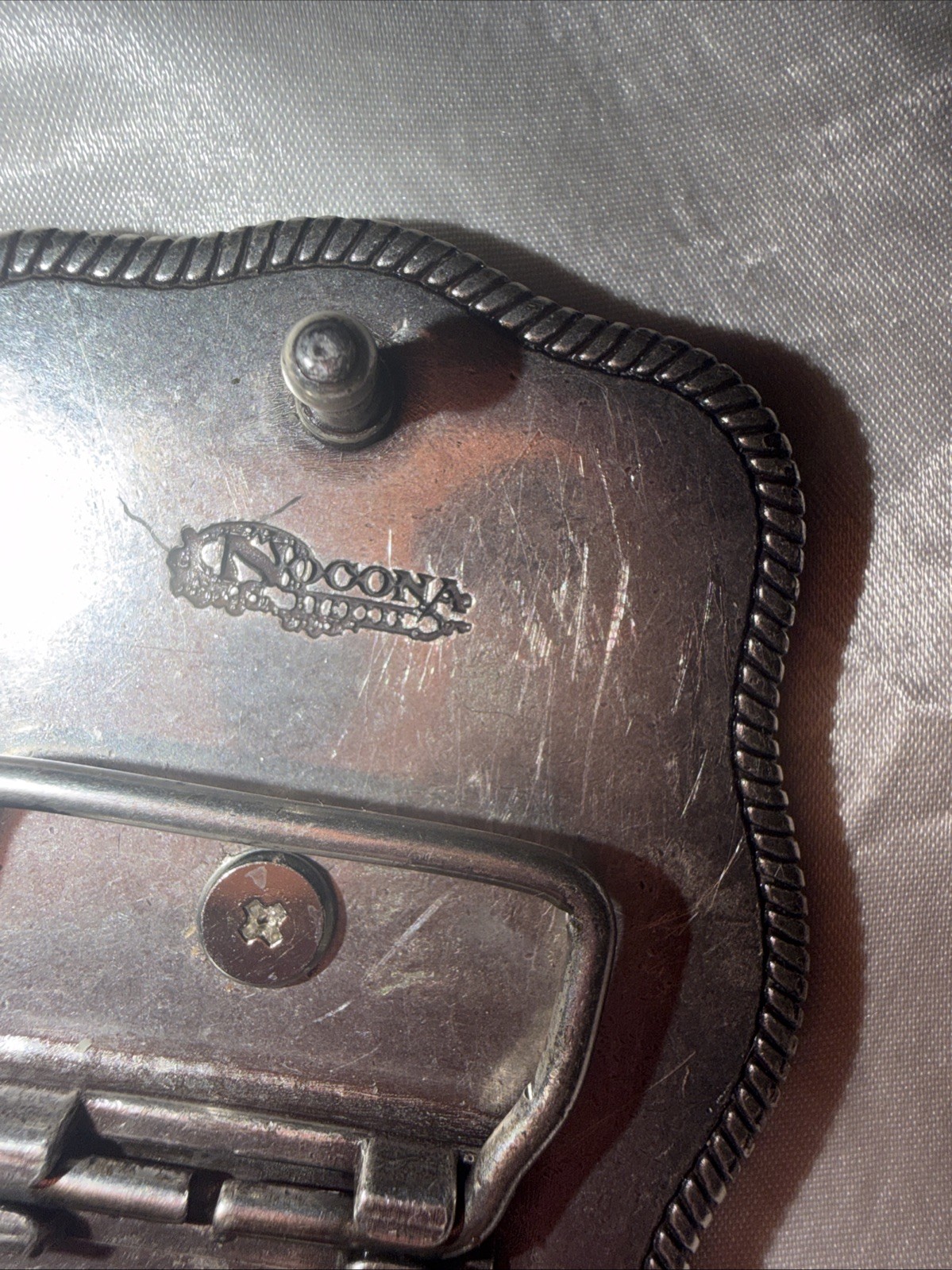 vintage NOCONA belt buckle RODEO metal steel WESTERN cowboy BULL RIDER