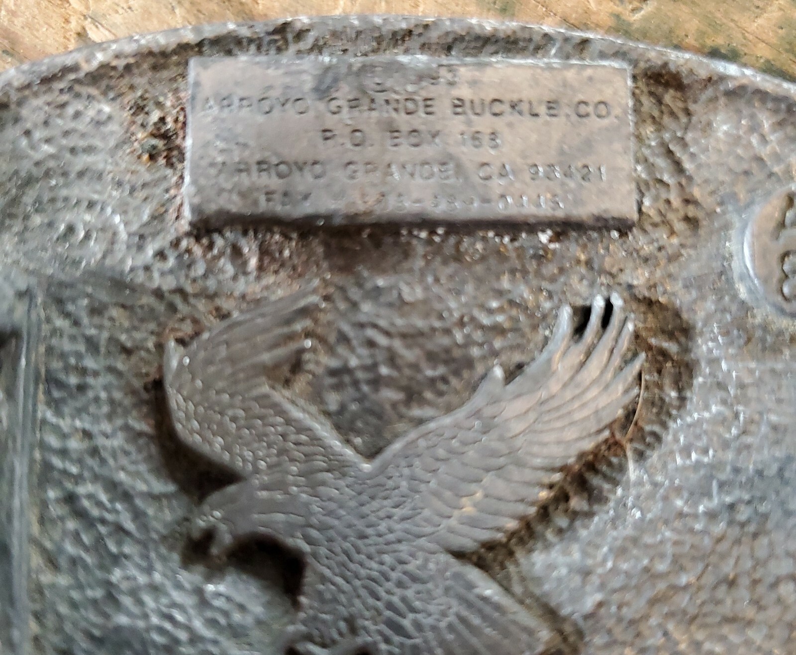 1993 Arroyo Grande Buckle Co Bald Eagle Pewter Belt Buckle AG 87