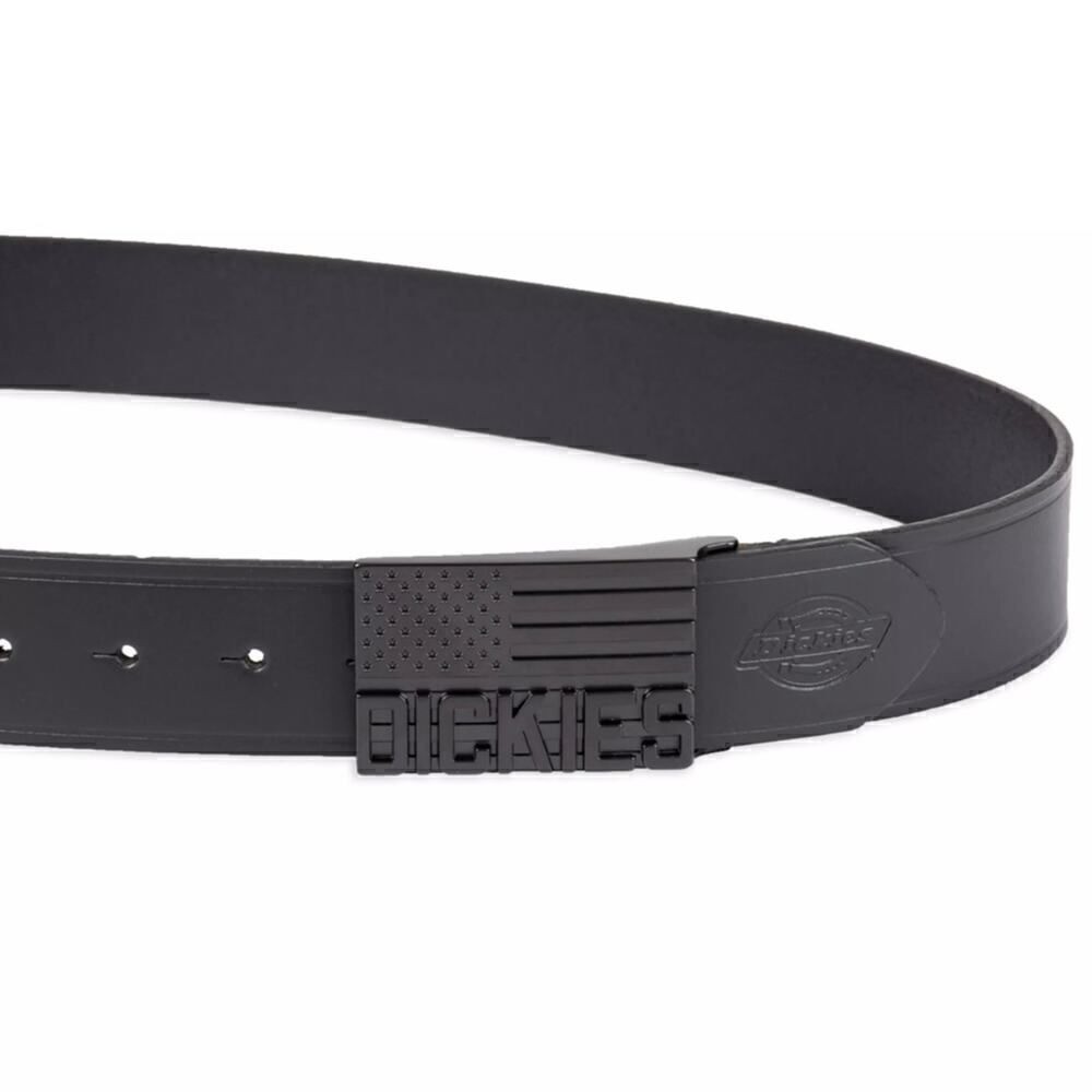 Dickies American Flag Plaque Buckle Casual Leather Belt-Size Medium