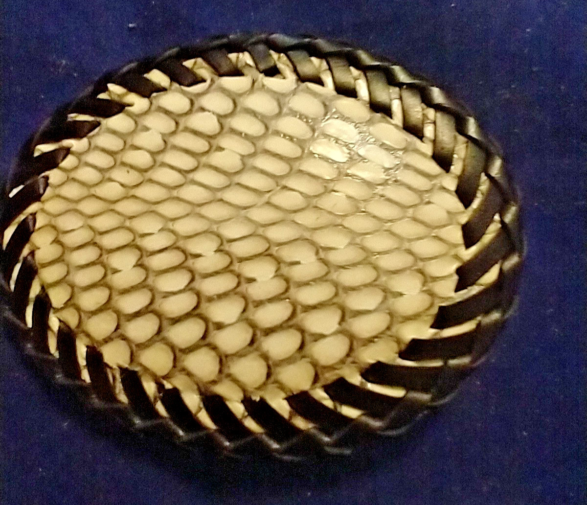 Real Corba Snakeskin Hand laced Belt Buckle made in USA