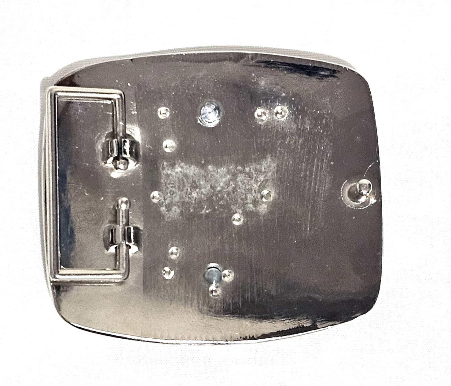 Initial « S » Belt Buckle Alphabet Monogram Chrome Metal Western Letter.
