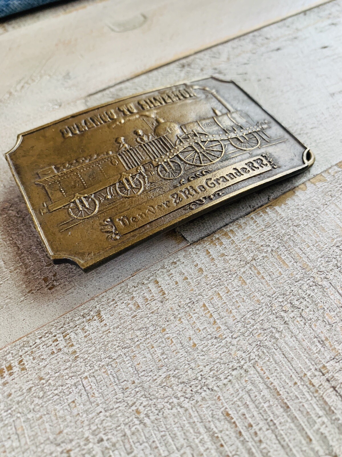 Vintage Denver & Rio Grande RR Durango to Silverton Belt Buckle by Bergamot 1-36