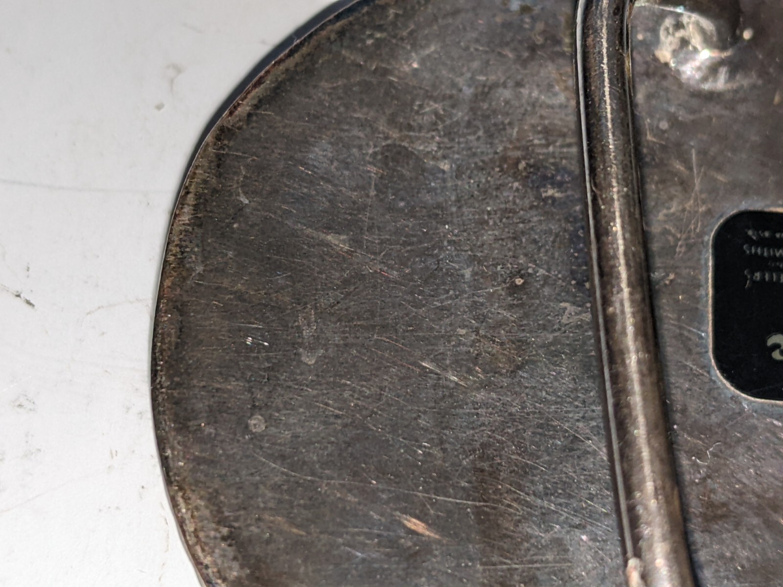 Vintage Crumrine Metal Horse Rider Belt Buckle