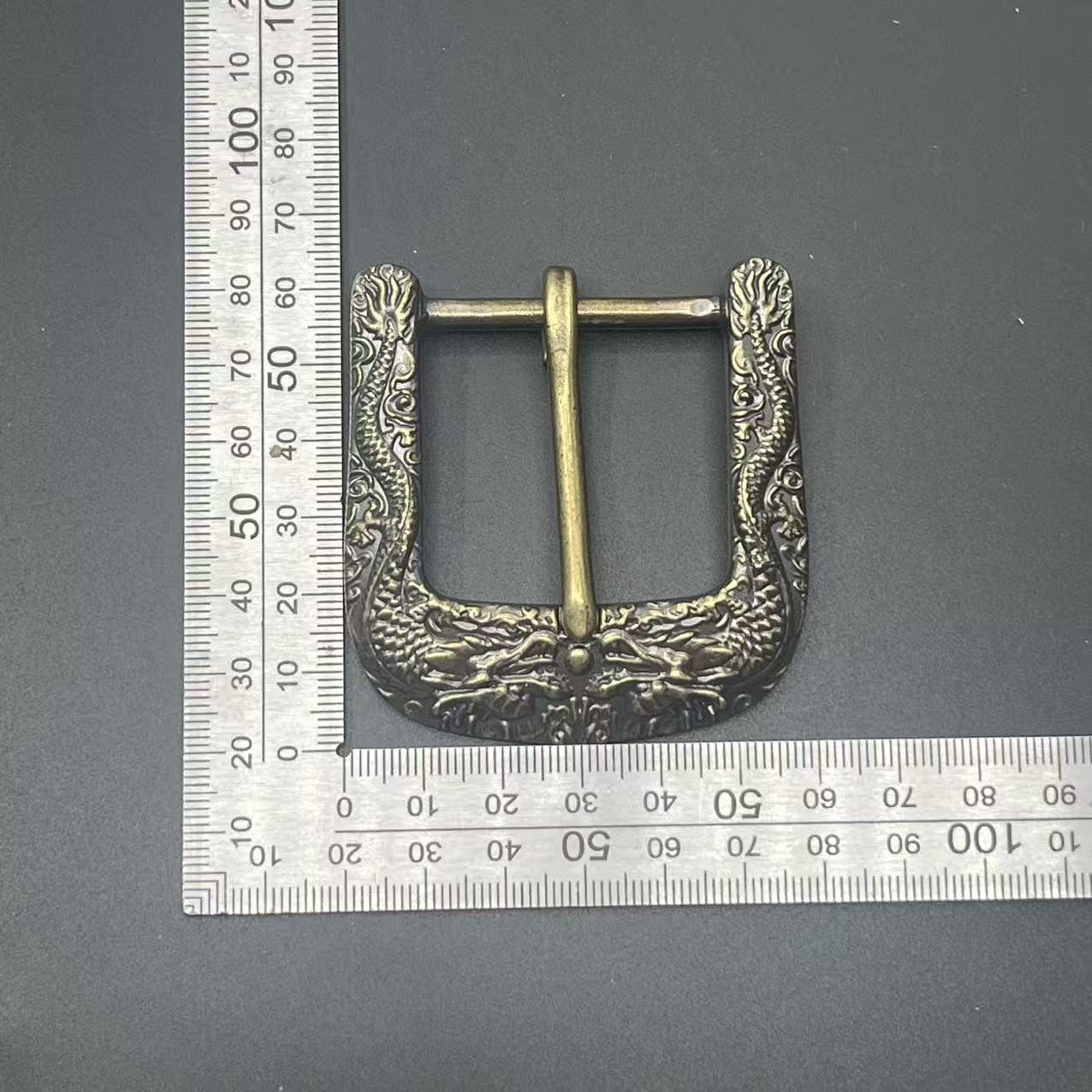 Solid Brass Dragon Belt BuckleTongue And Pin Belt Buckle Fits 1.5 Inch Belts*
