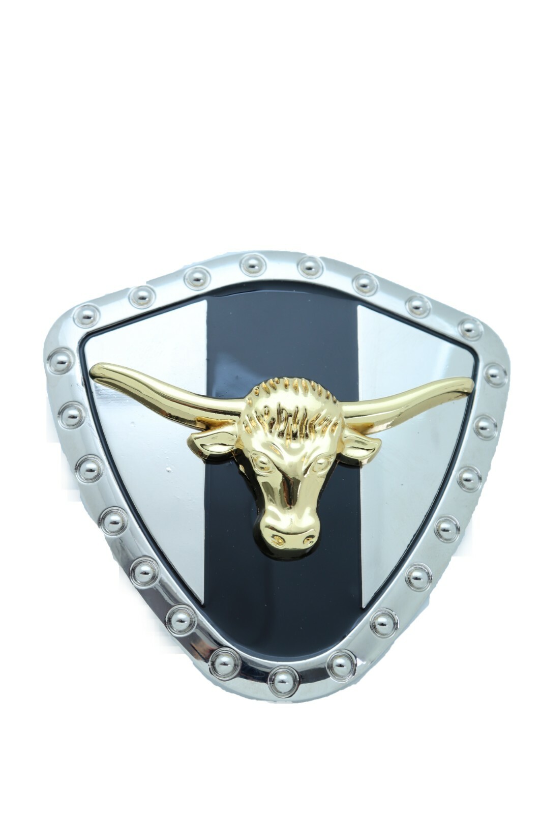 Men Silver Metal Western Belt Buckle Texas Lone Horn Cow Shiny Gold Color Bull