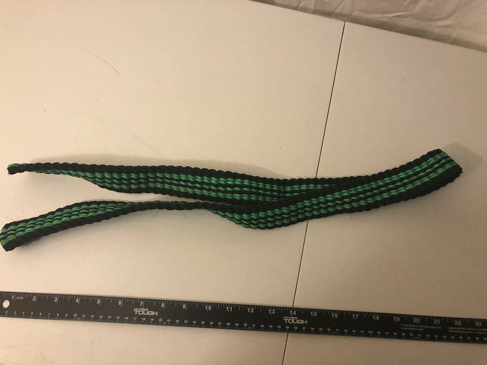 New Handmade Nylon braided Men Women Belt Green Black 48in No Buckle