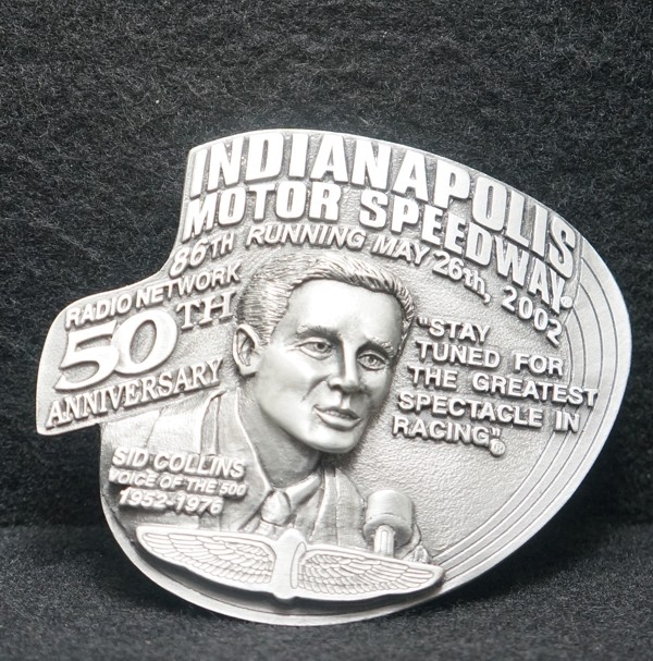 WH09116 NOS VINTAGE 2002 *86TH RUNNING INDIANAPOLIS MOTOR SPEEDWAY* BELT BUCKLE
