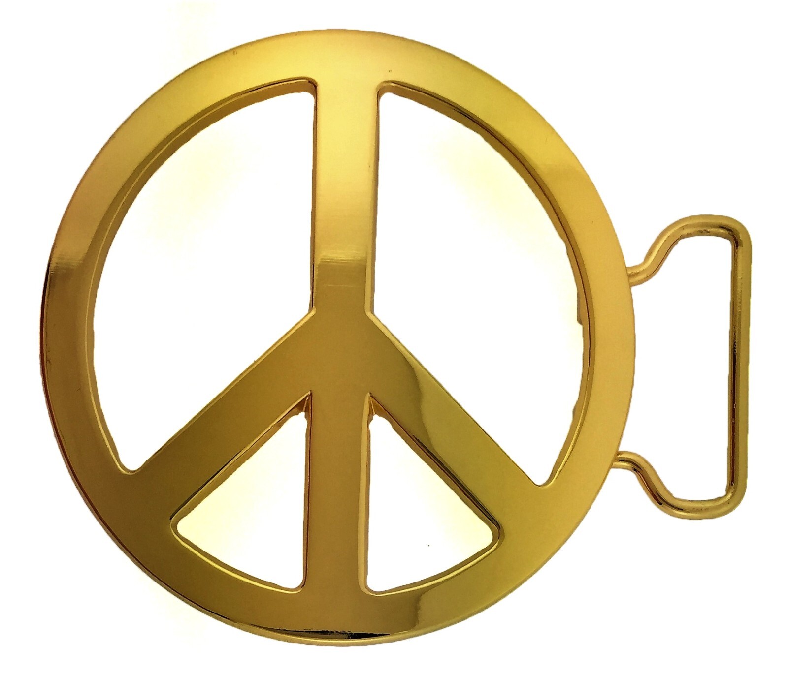 New Men Women Peace Sign Belt Buckle Symbol Dove Peace-Lover-Keeper Gold Metal