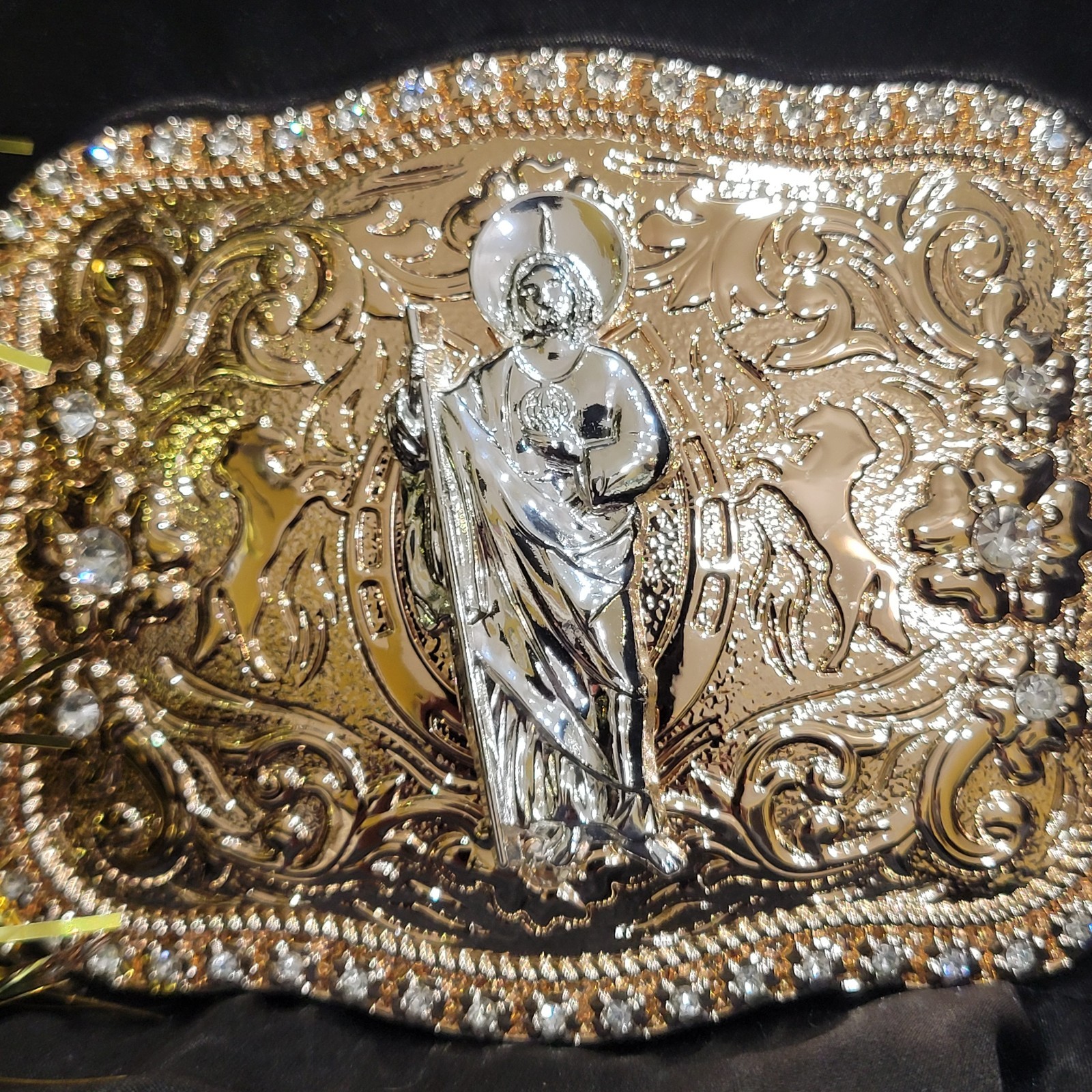 Saint jude San Judas Western belt Buckle Rose Gold Silver Heavy Zinc Alloy