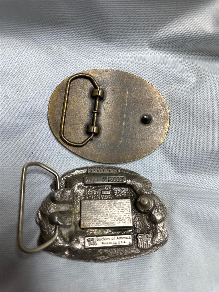 Two Vintage Vietnam Belt Buckles – 30th Year Commemorative and Veteran
