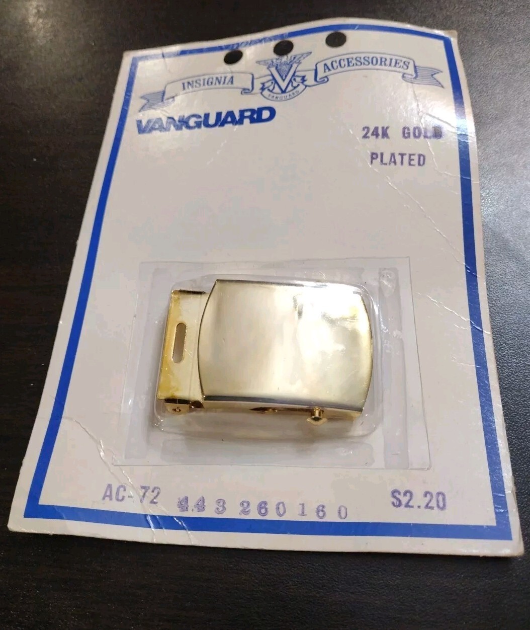 New In Pack Vintage Vanguard US Military Belt Buckle Made in USA AC-72