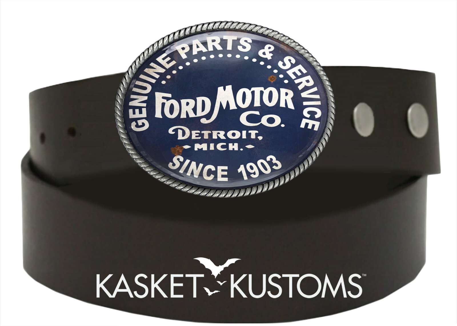 Ford Motor Belt Buckle – Vintage Auto Sign Handmade Mens Gift – 720