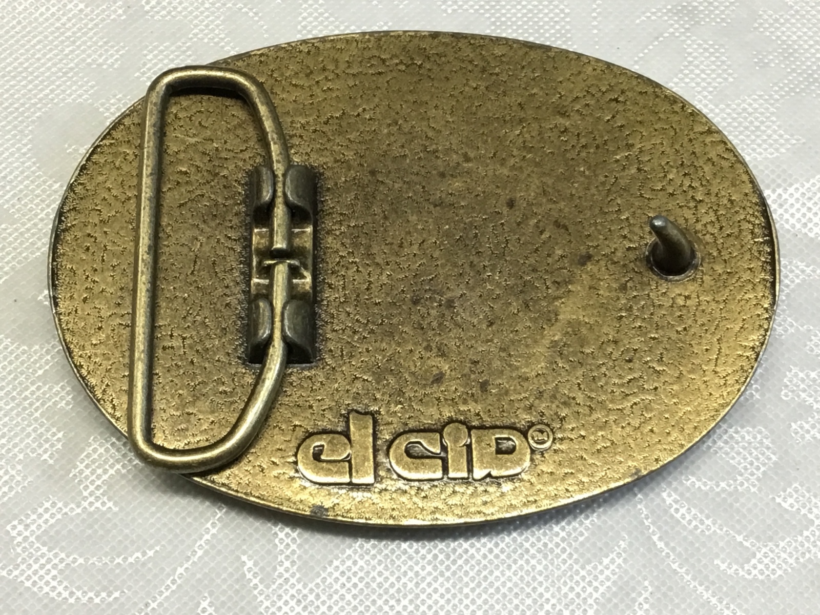 Decatur Illinois IL Leather Transportation Award Belt Buckle by El Cid