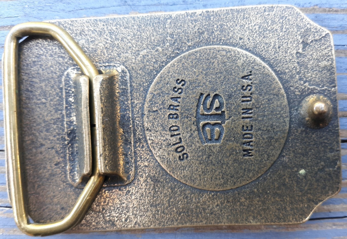 belt buckle BTS solid brass steam engine train engine General?