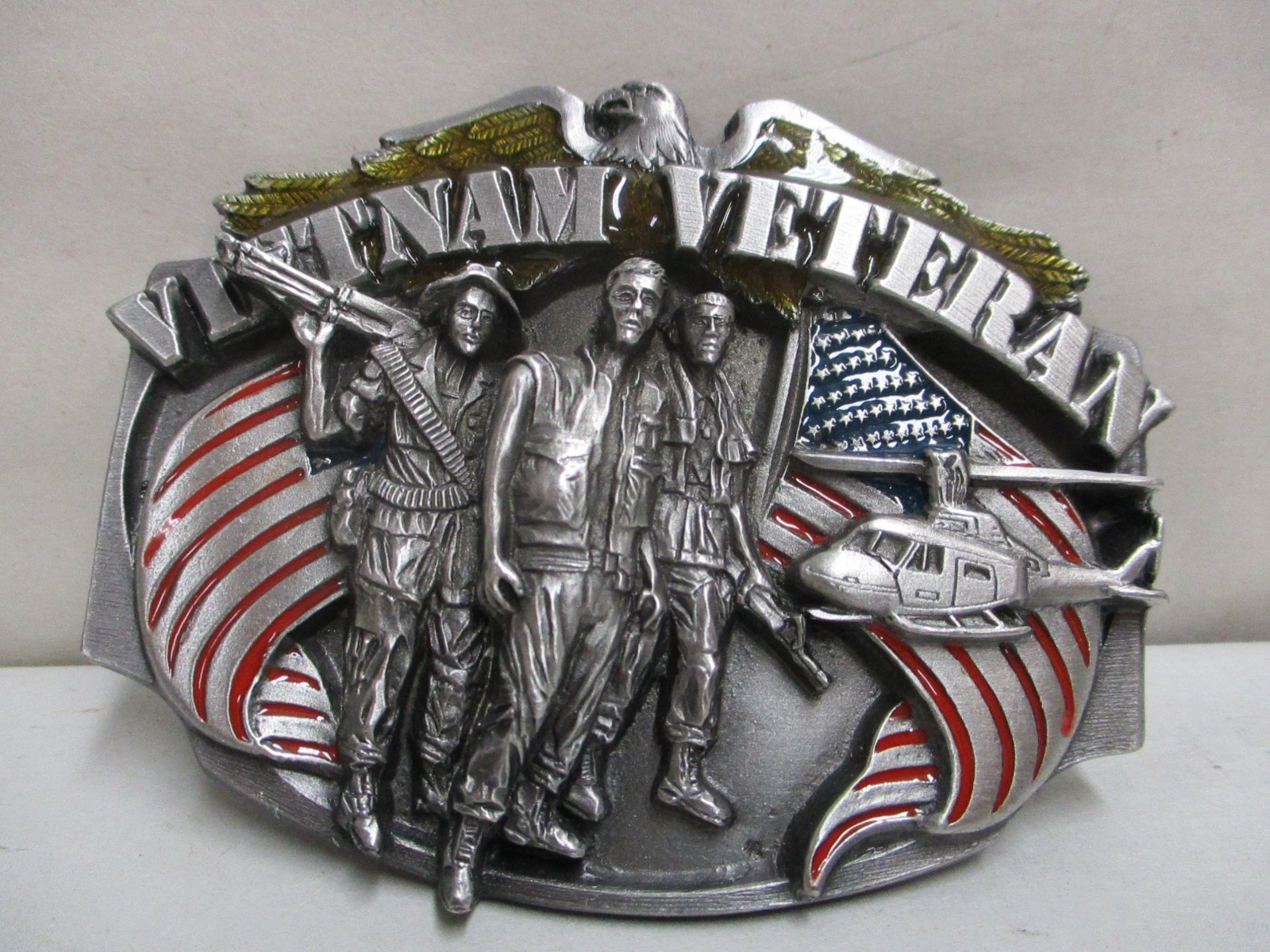 1989 Vietnam Veteran Belt Buckle Siskiyou K85 Unused Mint Condition