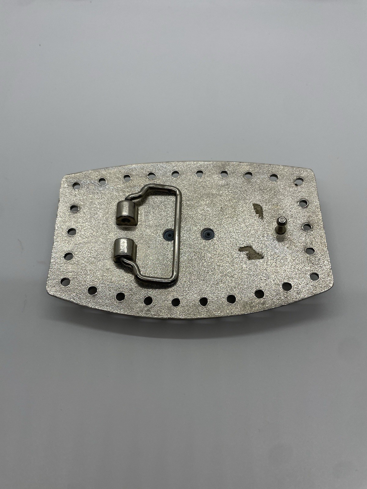 Men&rsquo;s Silver Metal Western Cowboy Longhorn Belt Buckle 2.75 x 4.25 in
