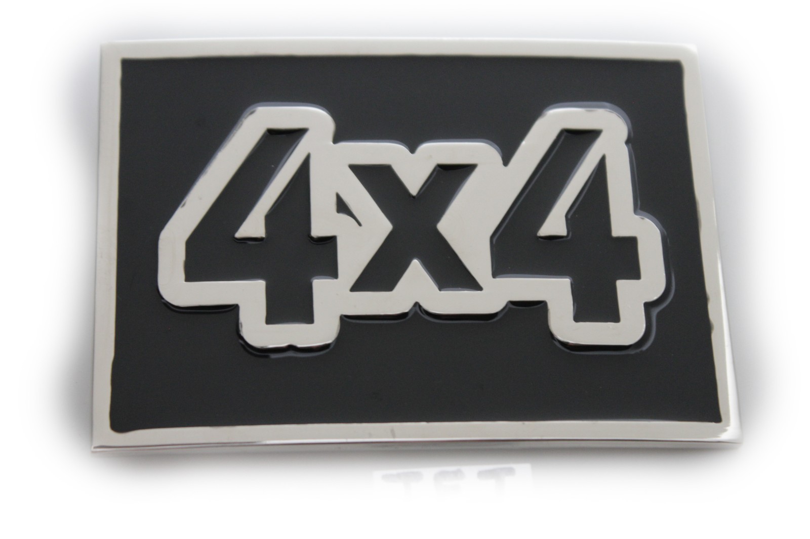 Men Women Fashion Belt Buckle Silver Black Metal 4X4 Four By Four Offroad Biker