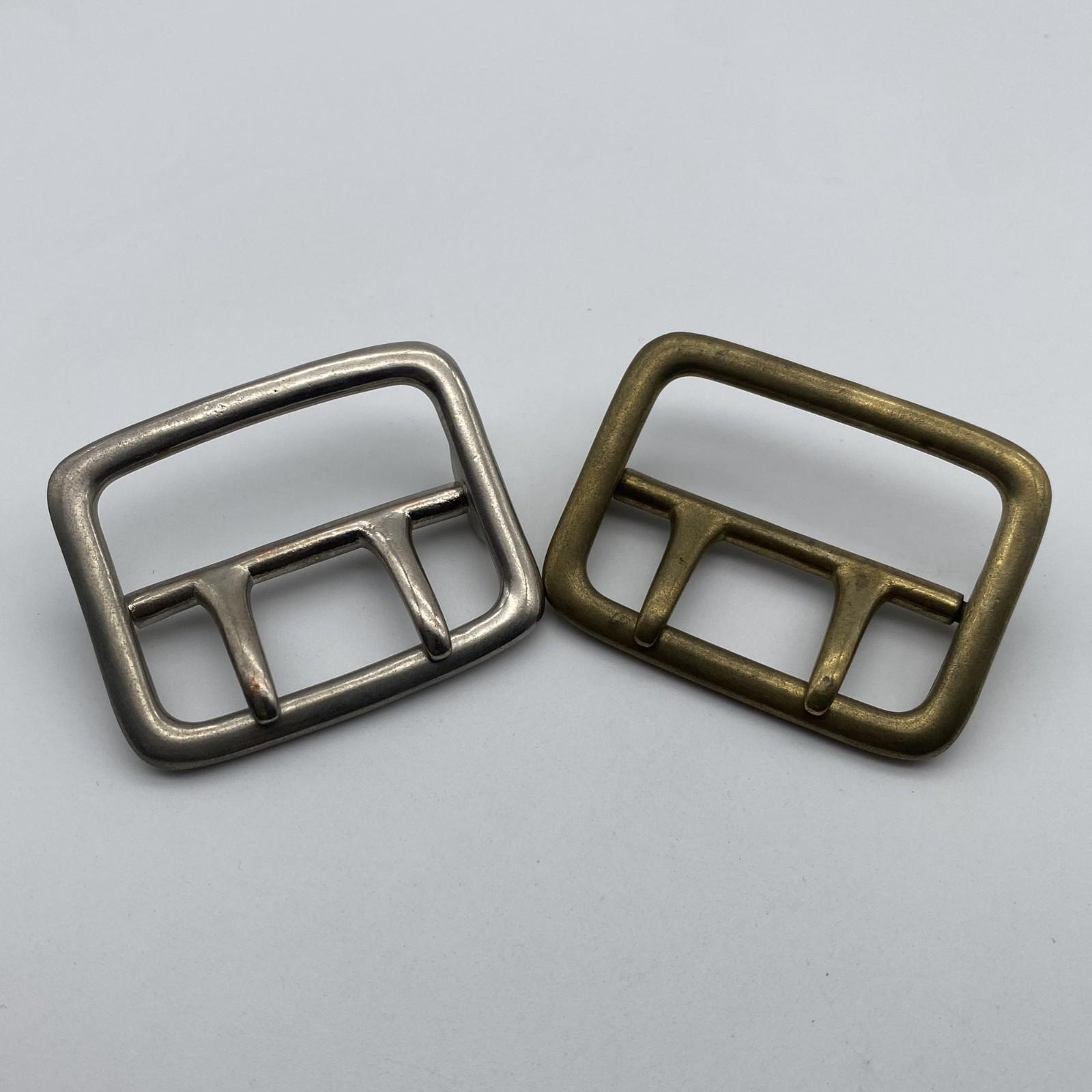 45mm Brass Double Prong Buckle Sam Browne Buckle Large Strap Fastener Buckle