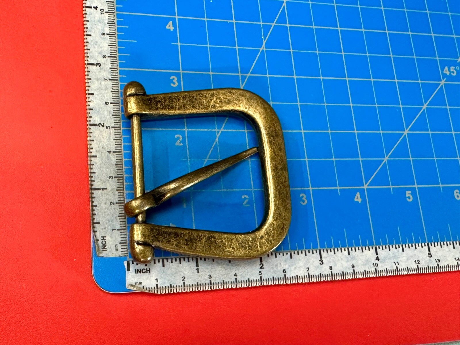 Replacement Brass Tone Studded Theme Harp Shaped Vintage Belt Buckle