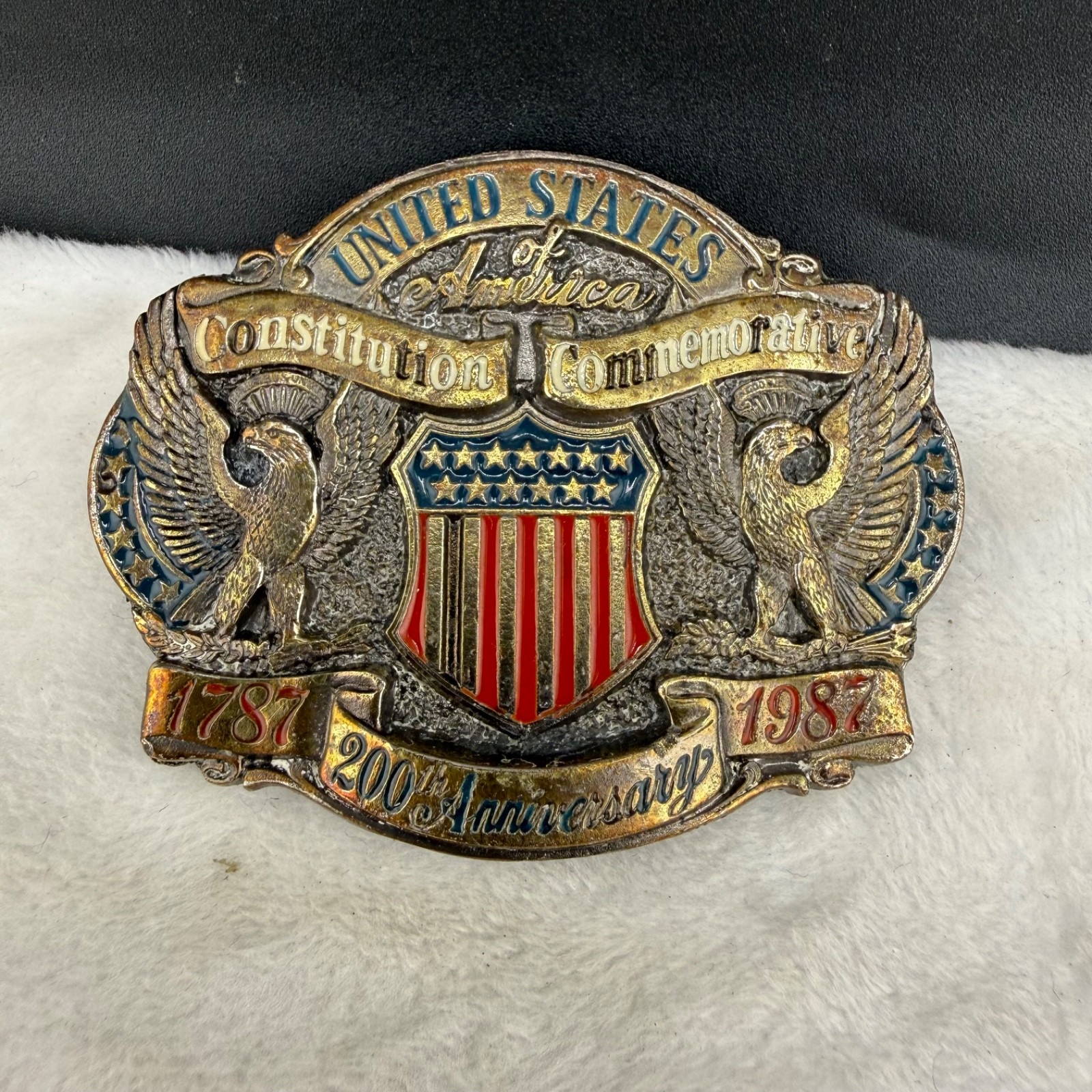 Vintage United States 200th Anniversary Belt Buckle 1787 1987