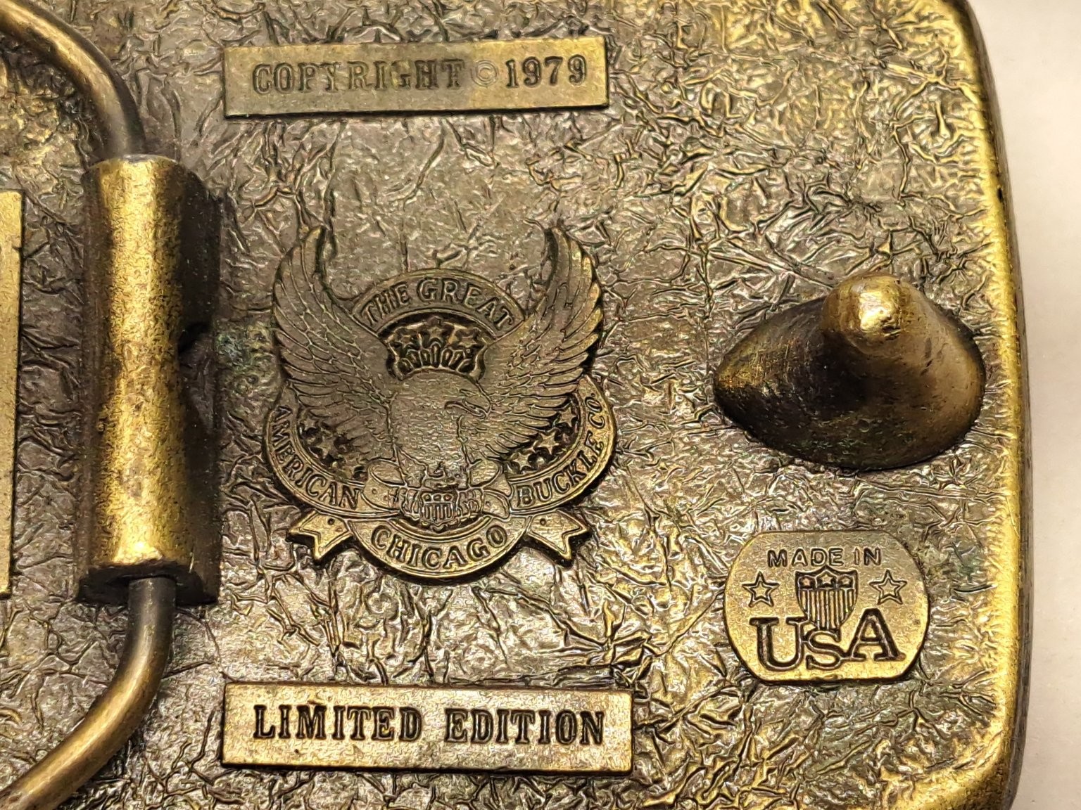 Great American Buckle Co Bass Fish Gold Tone Limited Edition 1979