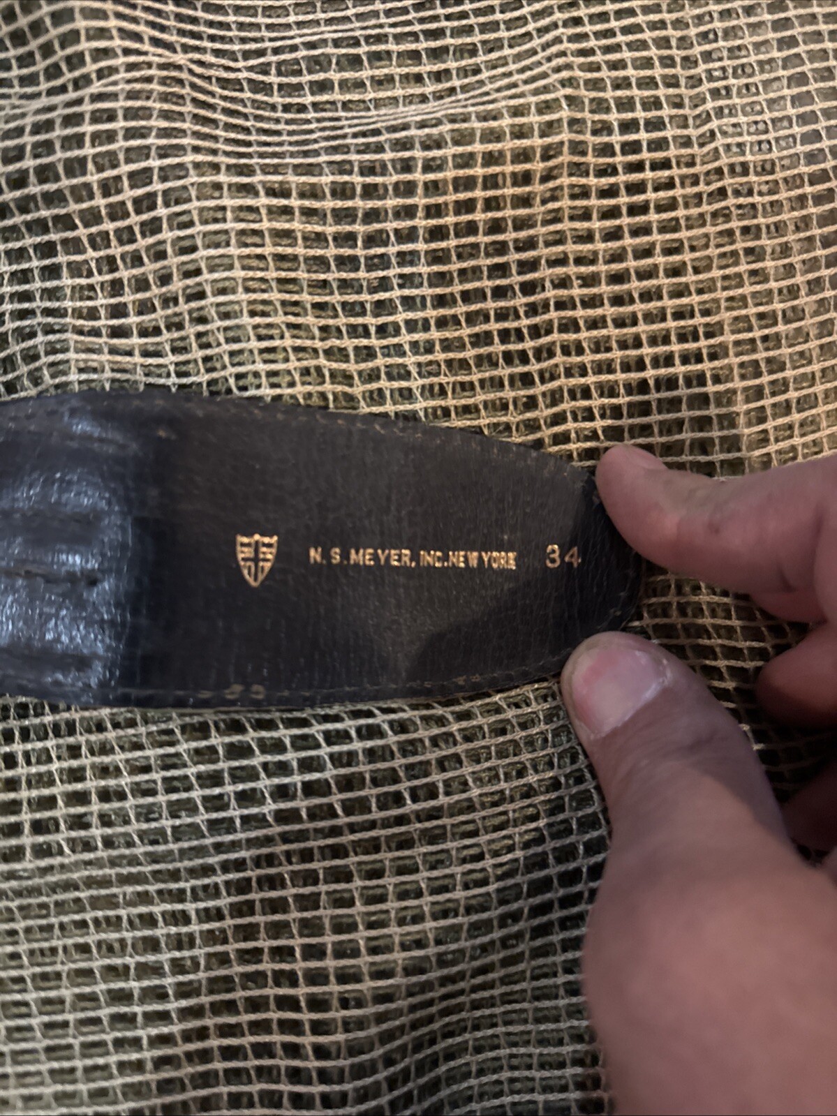 Vtg US Navy Officers Sword Belt And Buckle W/ Hangers Size 34 NS Meyer New York