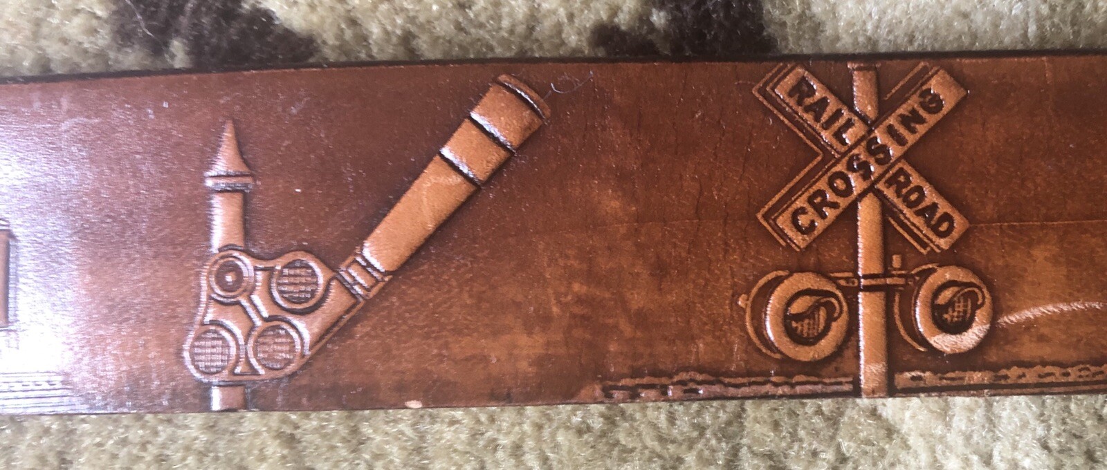 vintage Railroad Buckle and Belt (Siskiyou Buckle Co)