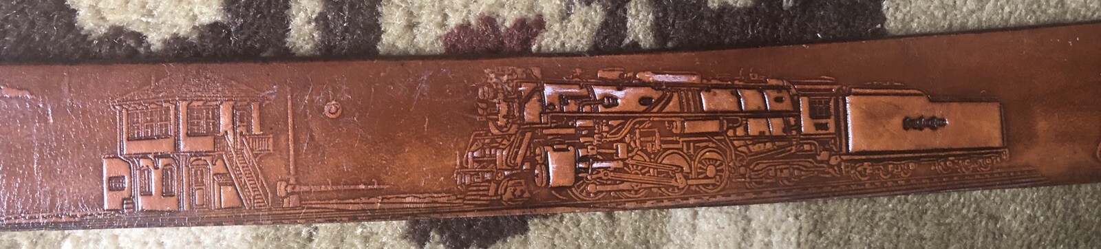 vintage Railroad Buckle and Belt (Siskiyou Buckle Co)
