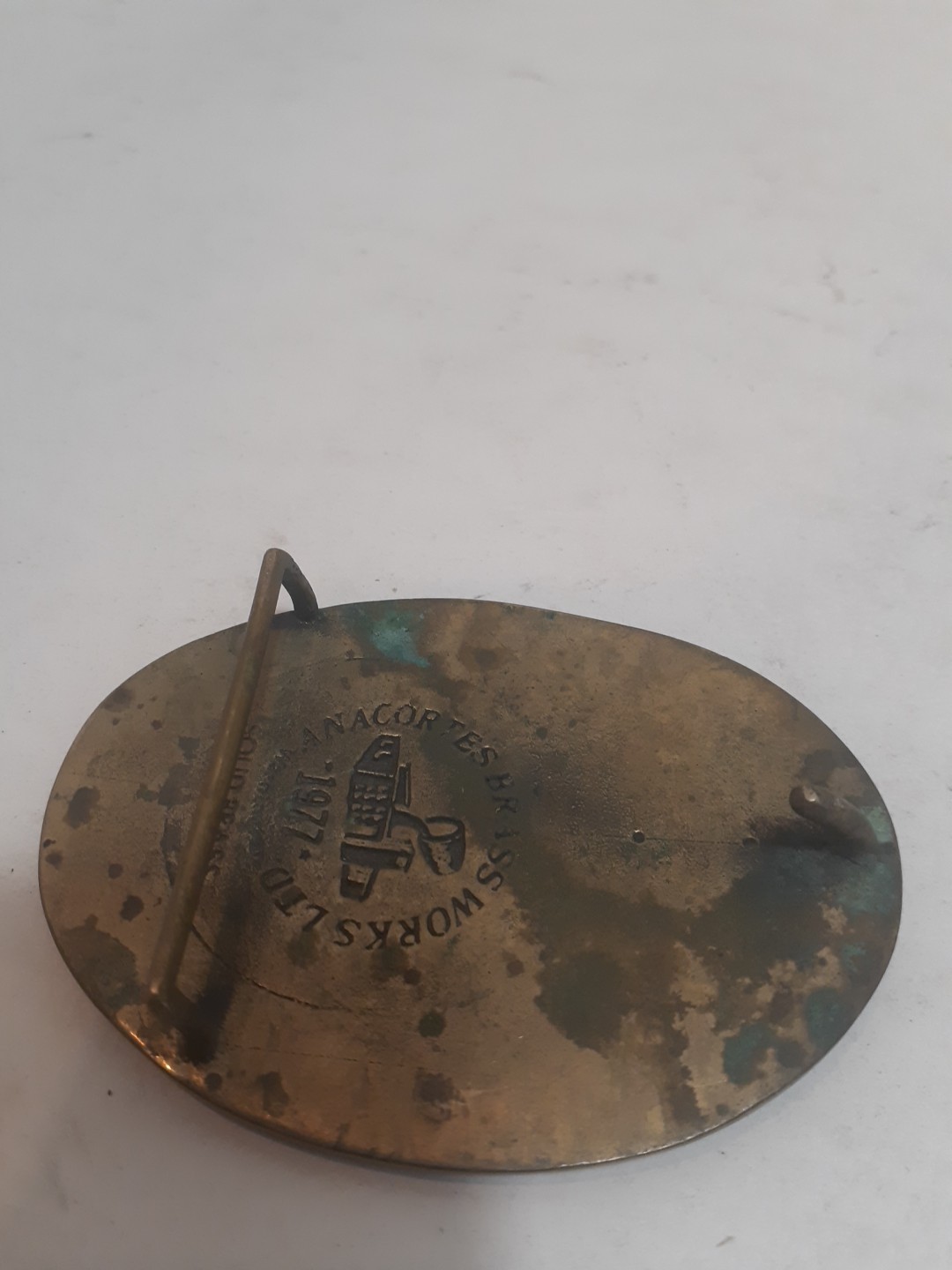 prinz extra beer belt buckle solid brass vintage rare great land great beer