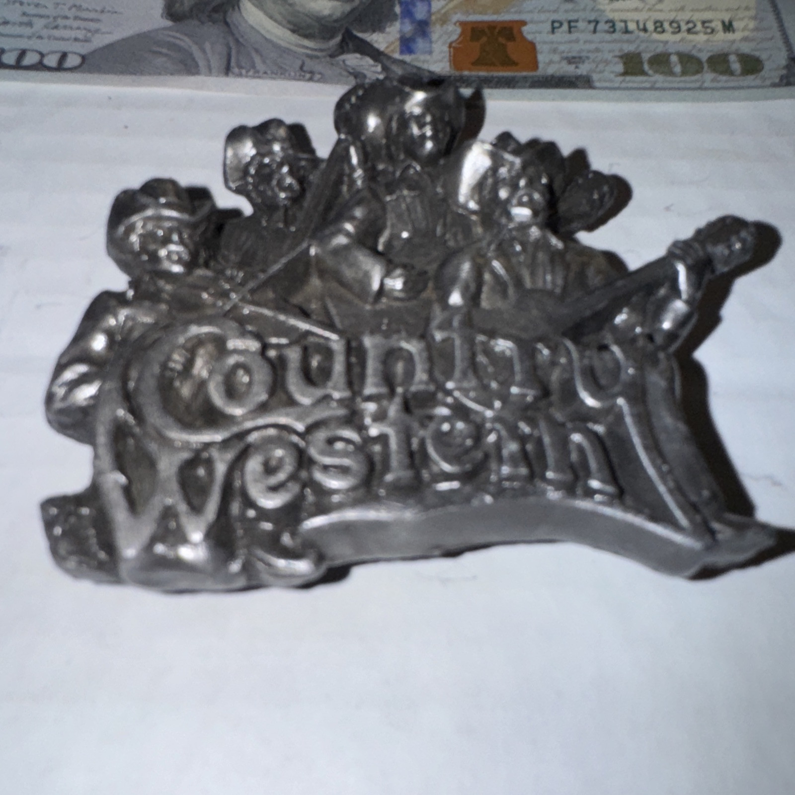 Vtg Bergamot Brass Works 1981 Country Western Brass Belt Buckle USA Rare Old