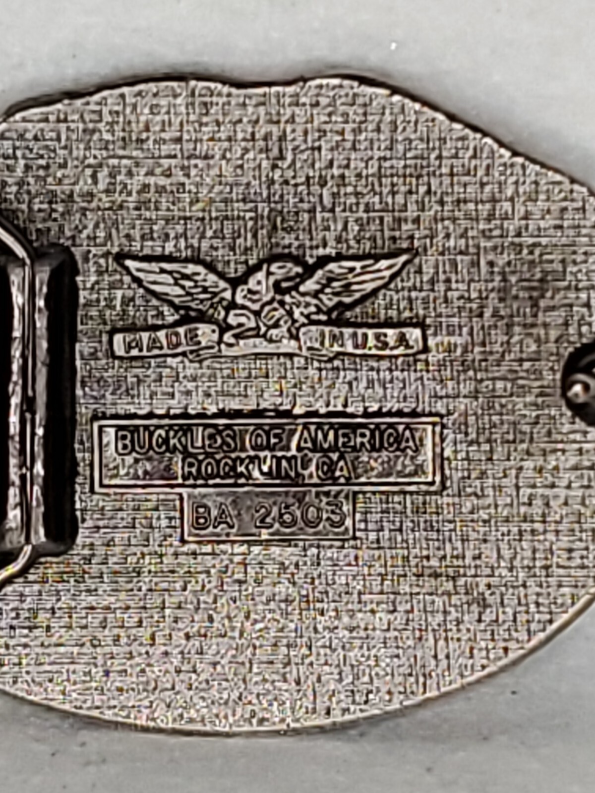 Vintage American & Japanese Buckle By Buckels of America USA – 3-1/8”x 2-1/2”