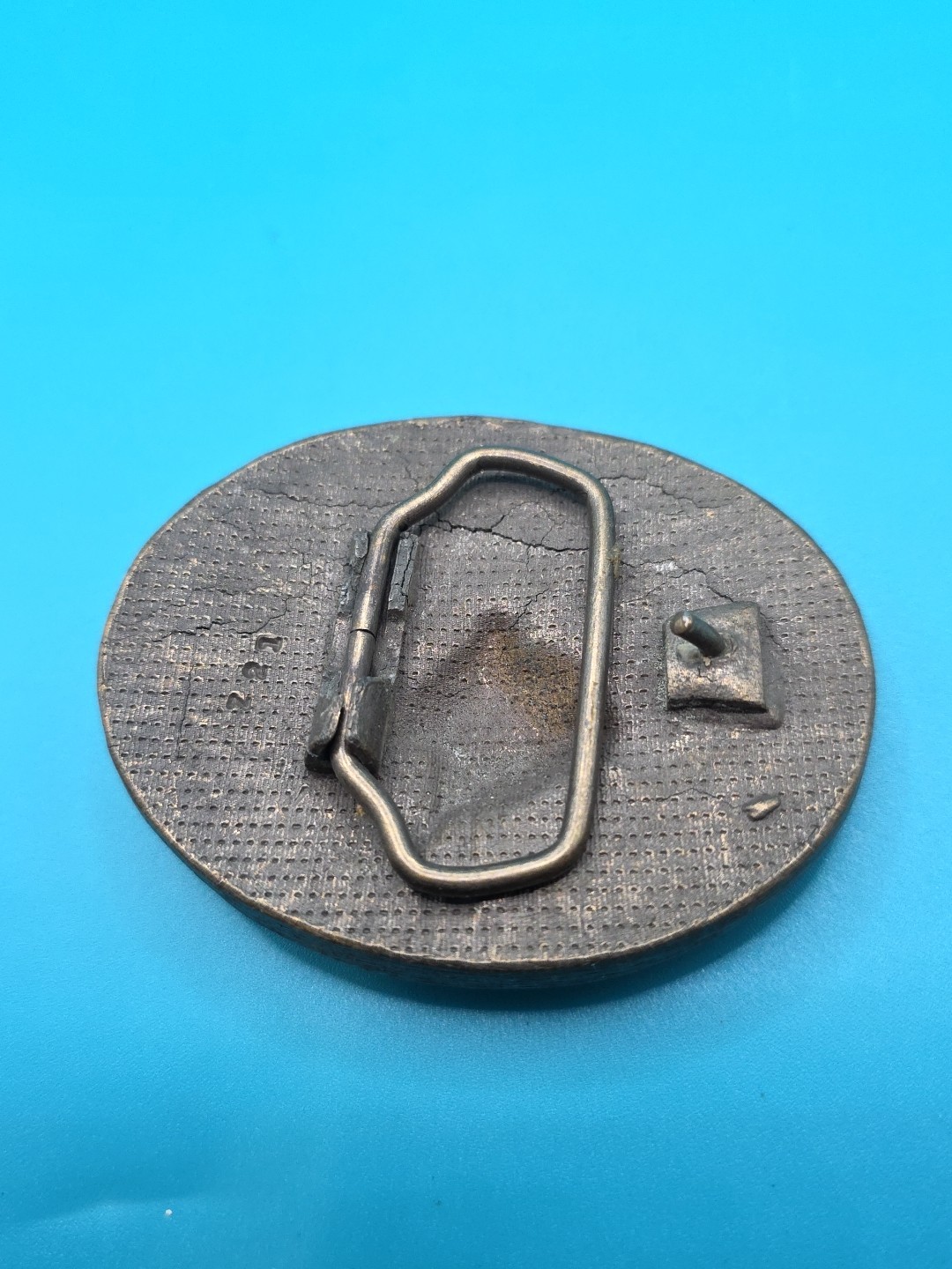 Vintage SMITH TOOL Solid Brass Belt Buckle Heavy Raised Drill Bit