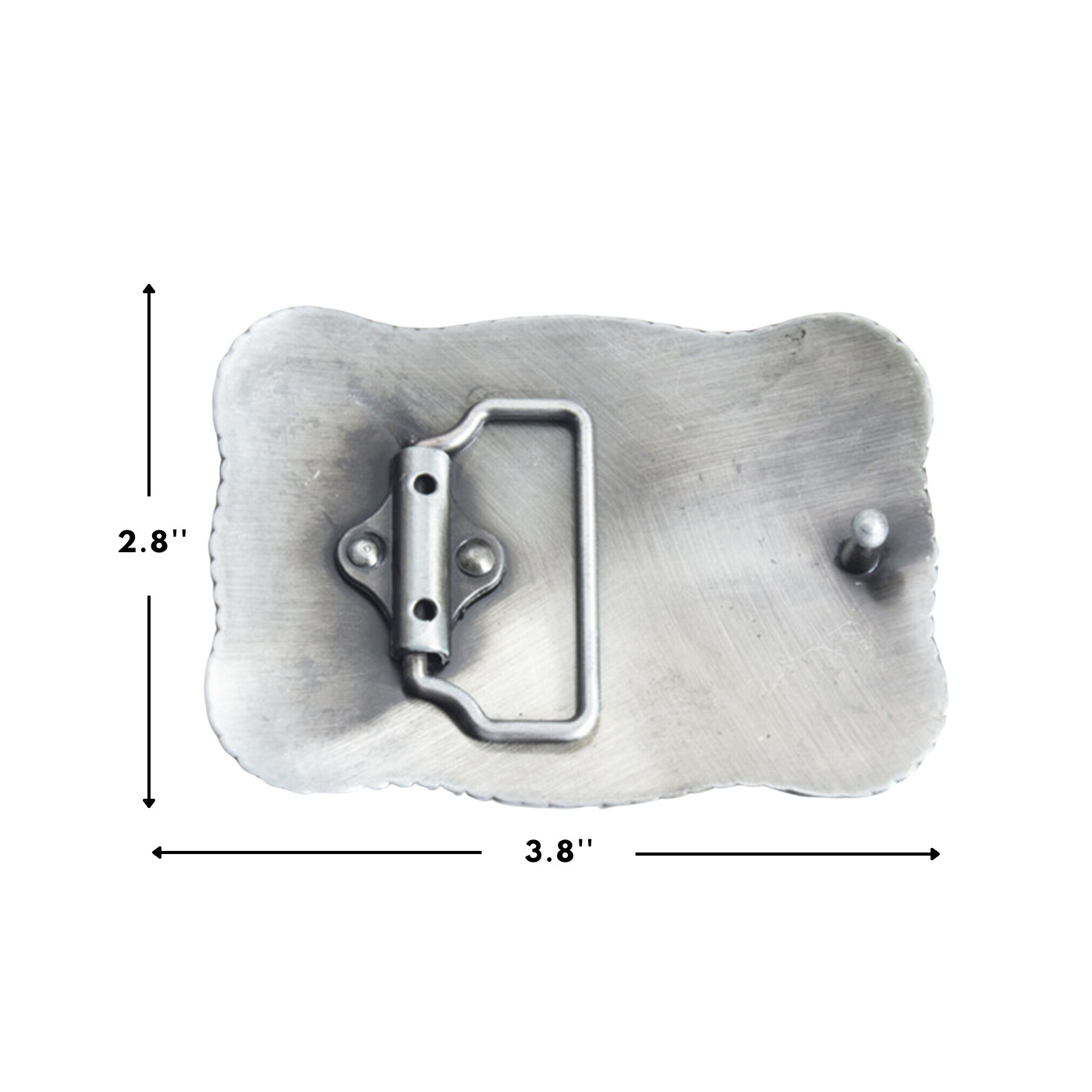 Longhorn Steer Trophy Sterling Silver Plated Western Belt Buckle