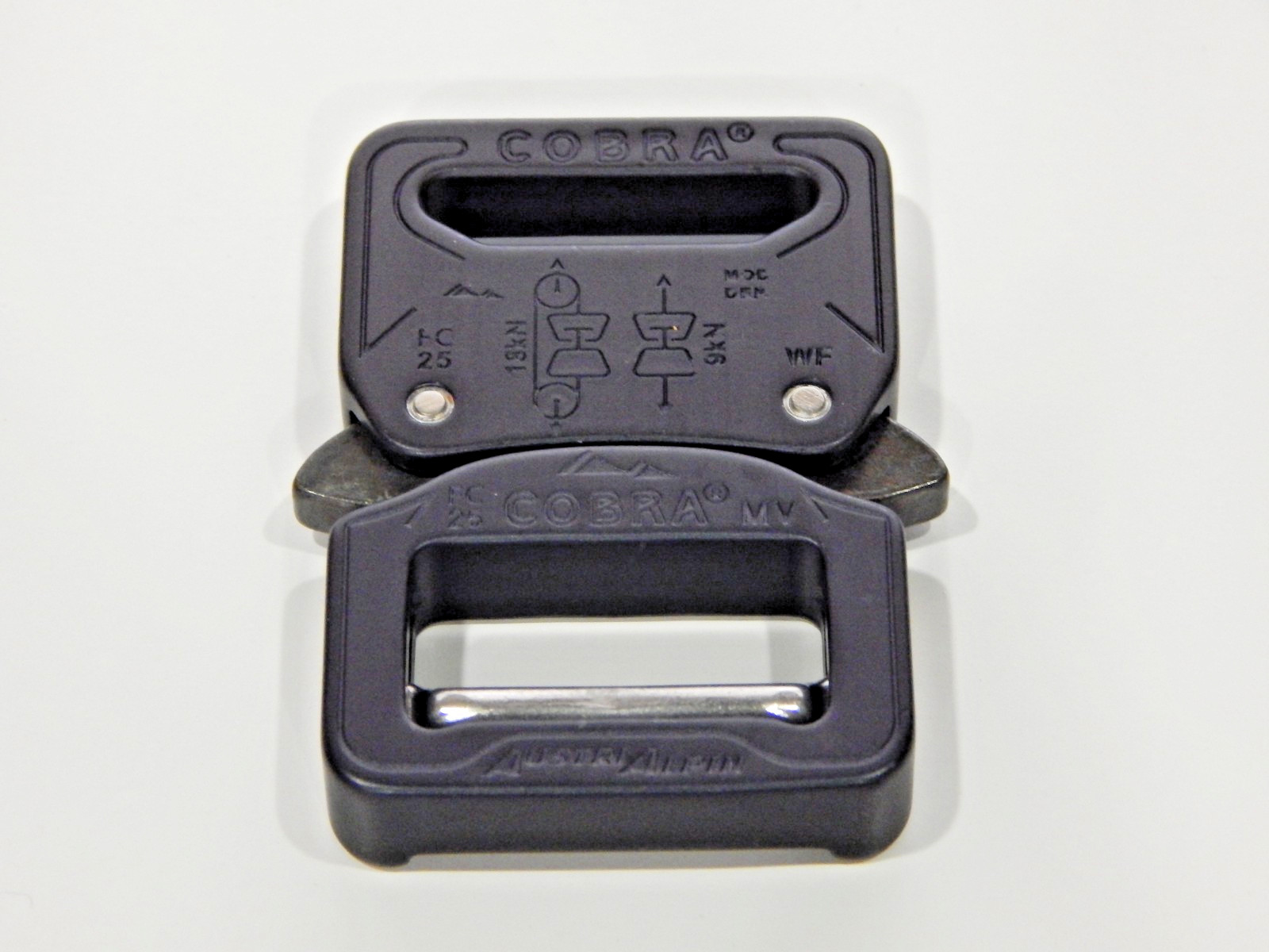 AustriAlpin Cobra 25mm Matte Black FC25MVF-B-ANOD Buckle Male Adj NOS Original