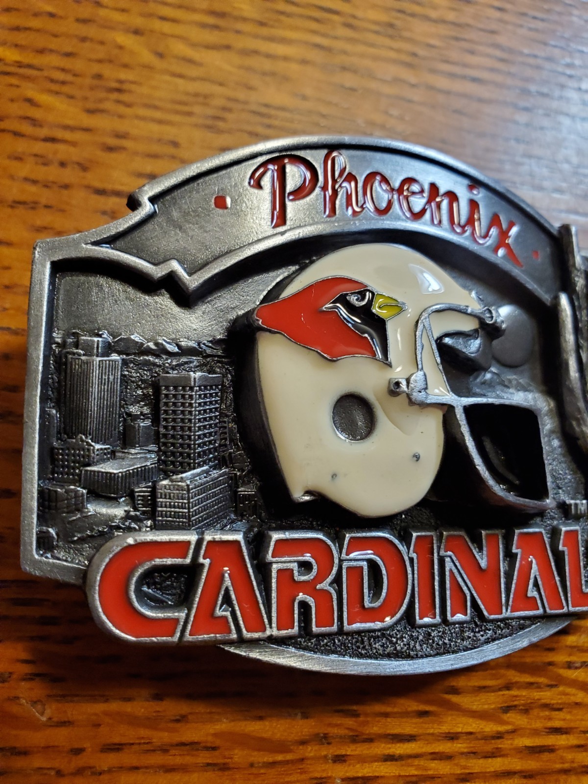 Phoenix Cardinals Vintage Belt Buckle 1980&rsquo;s NFL Football Team 1986 Season