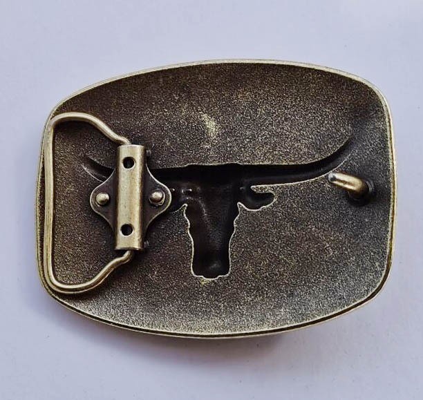 Western Cowboy Zinc Alloy Belt Buckle Classic Bull Head Belt Buckle