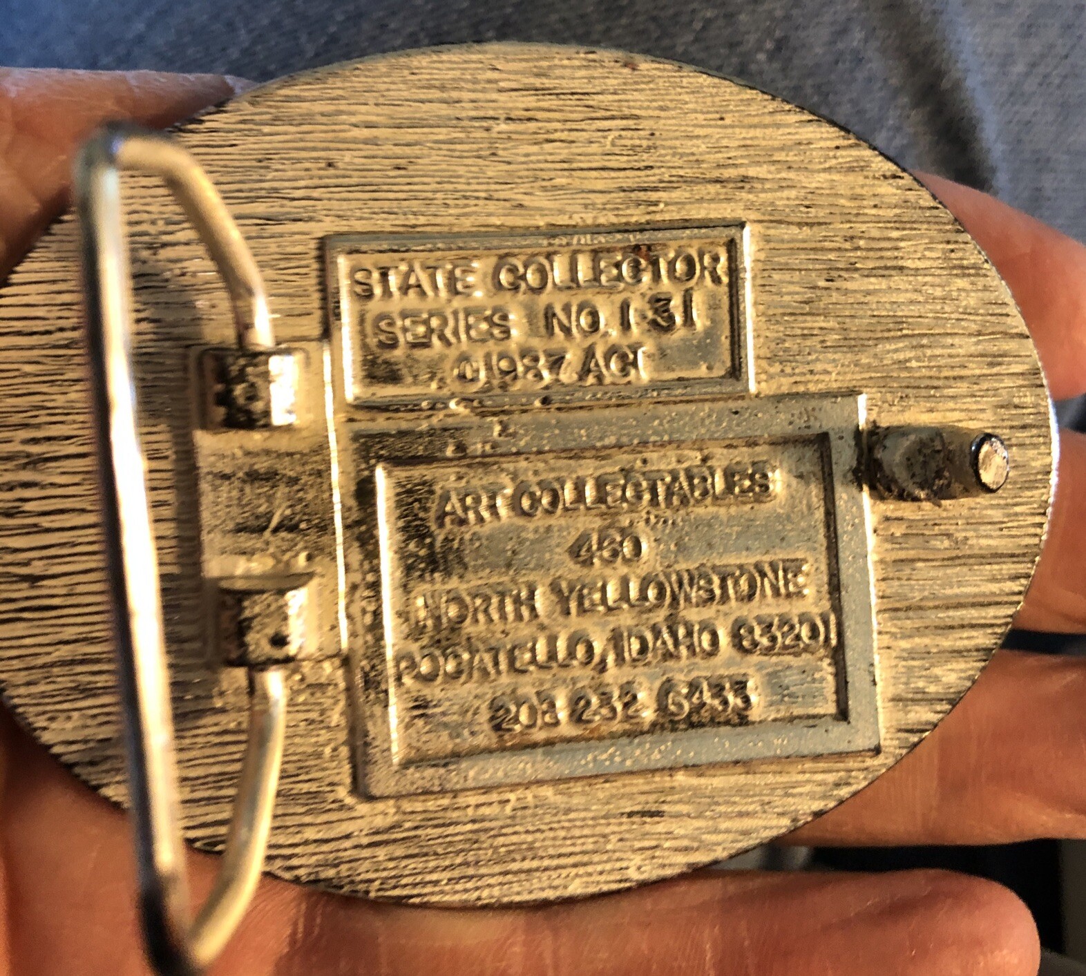 North Highland California (state collector series) belt buckle 1987 Silver Plate