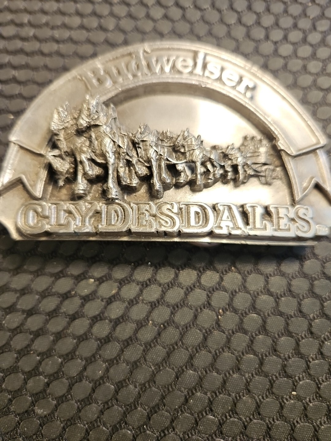 1989 Vintage Budweiser Beer Clydesdales Anhauser Collectible Belt Buckle