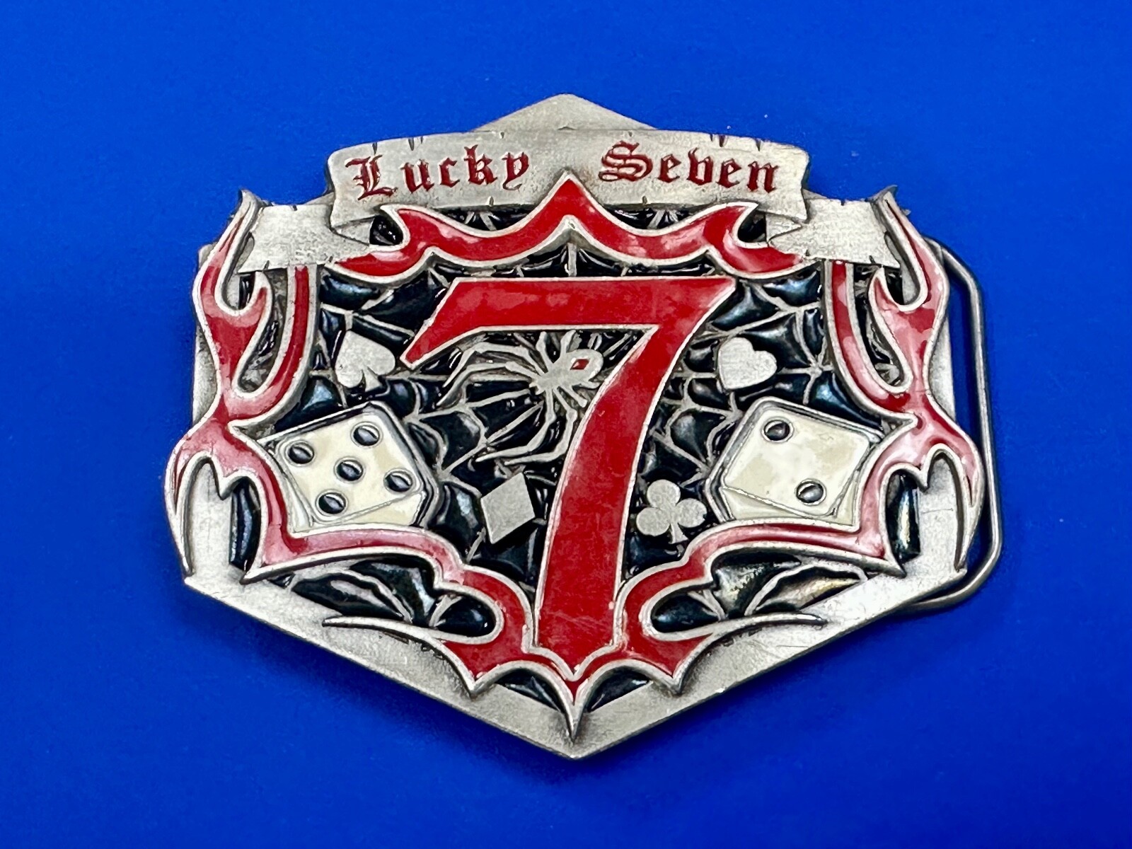 Lucky Seben 7 Seven’s Vegas gambling dice 04 Great American Products belt buckle