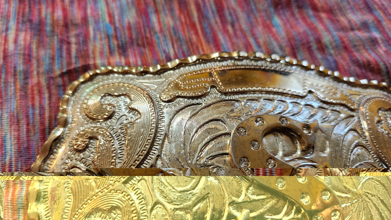 Belt Buckle Intital S In Gold And Silver