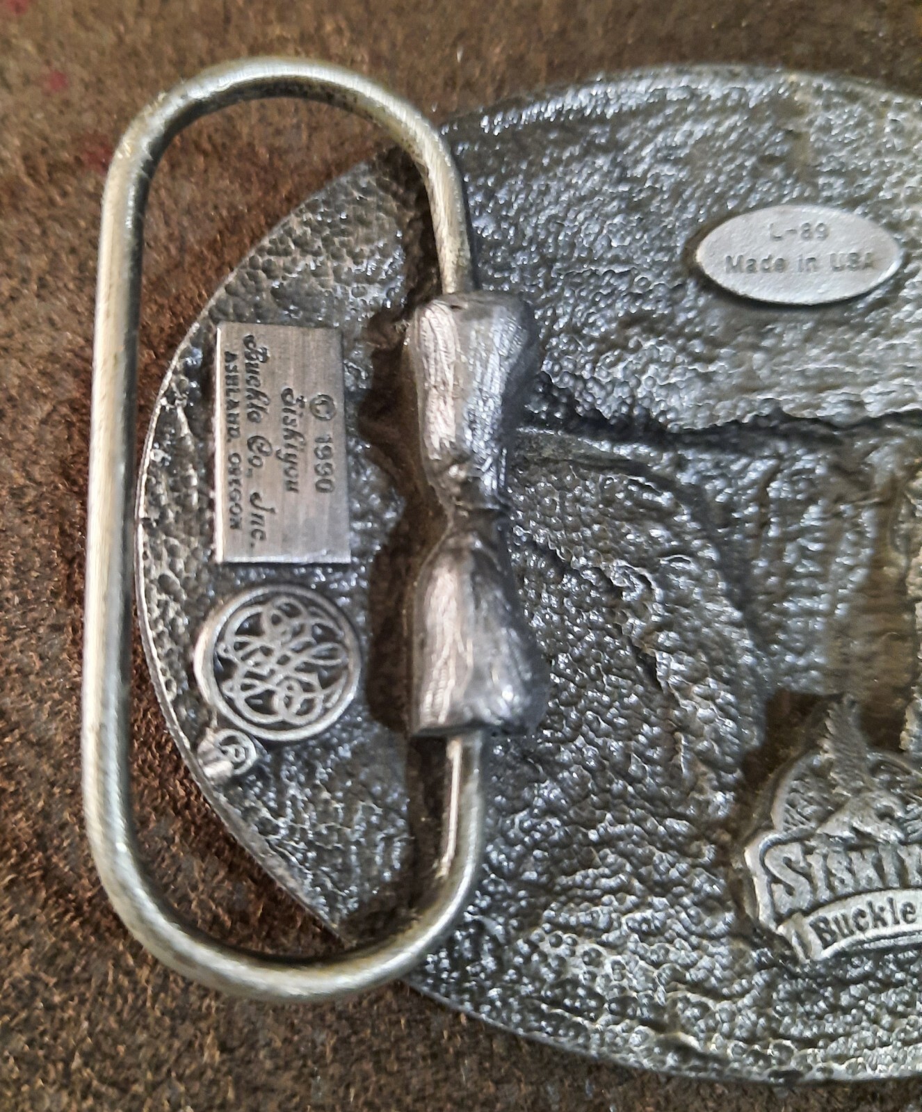 1990&rsquo;s Belt Buckle Buffalo Skull/Head Silverstone 3.5&Prime;×2 5/8&Prime;