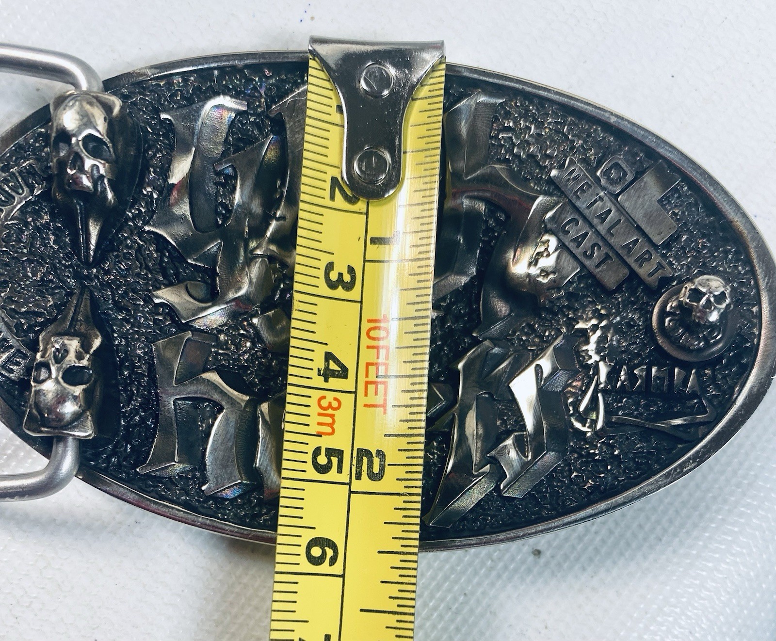Belt Buckle Tattoo Themed Machine Tattoist with Skull Very Ornate