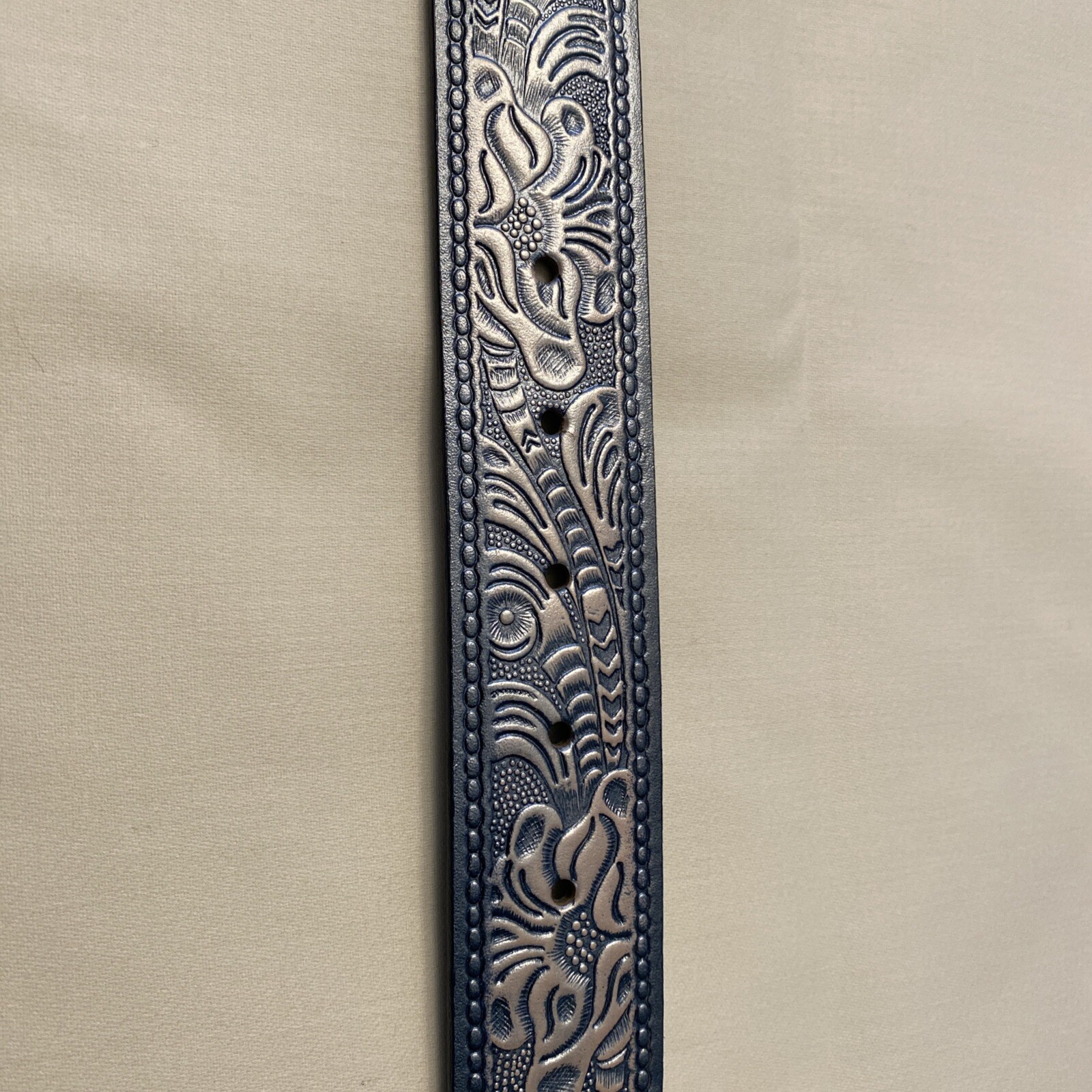 Western Cowgirl Flower Pattern Metal Belt Buckle With Silver/blue Flower M Belt