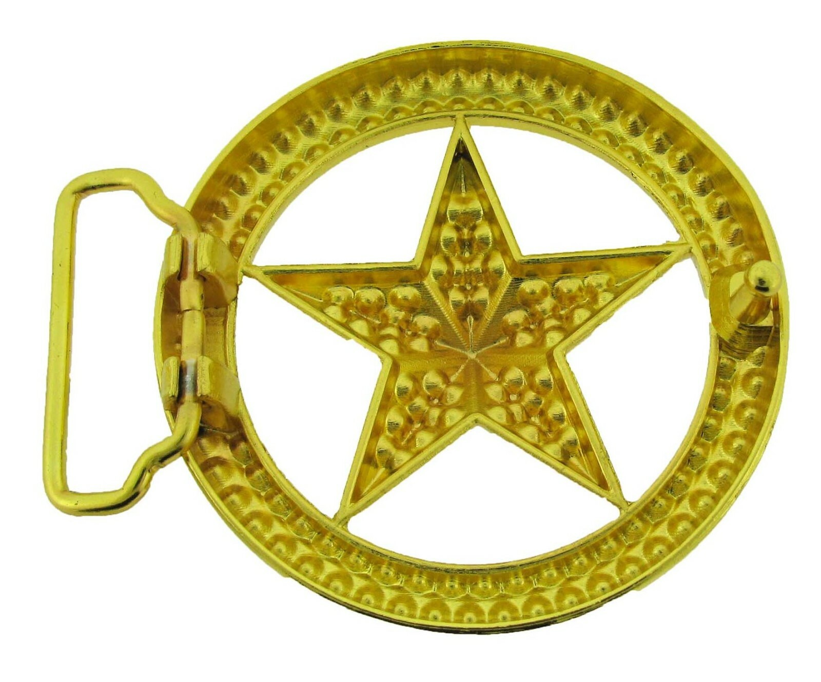 Star Belt Buckle Texas Lone Rodeo Western Gold Metal High-end Quality Badge