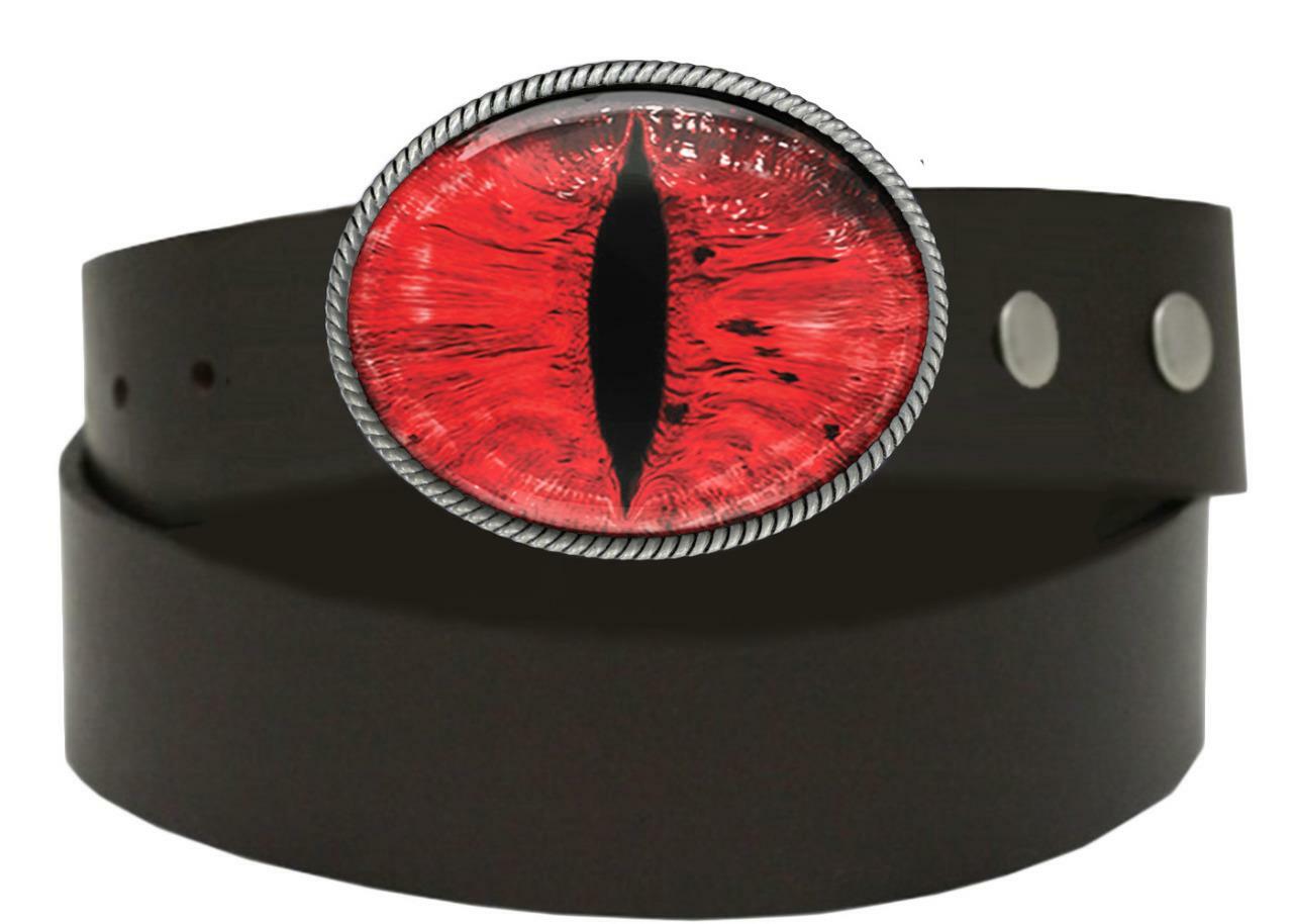 Red Snake Eyeball Men Women Handmade Sci-Fi Belt Buckle