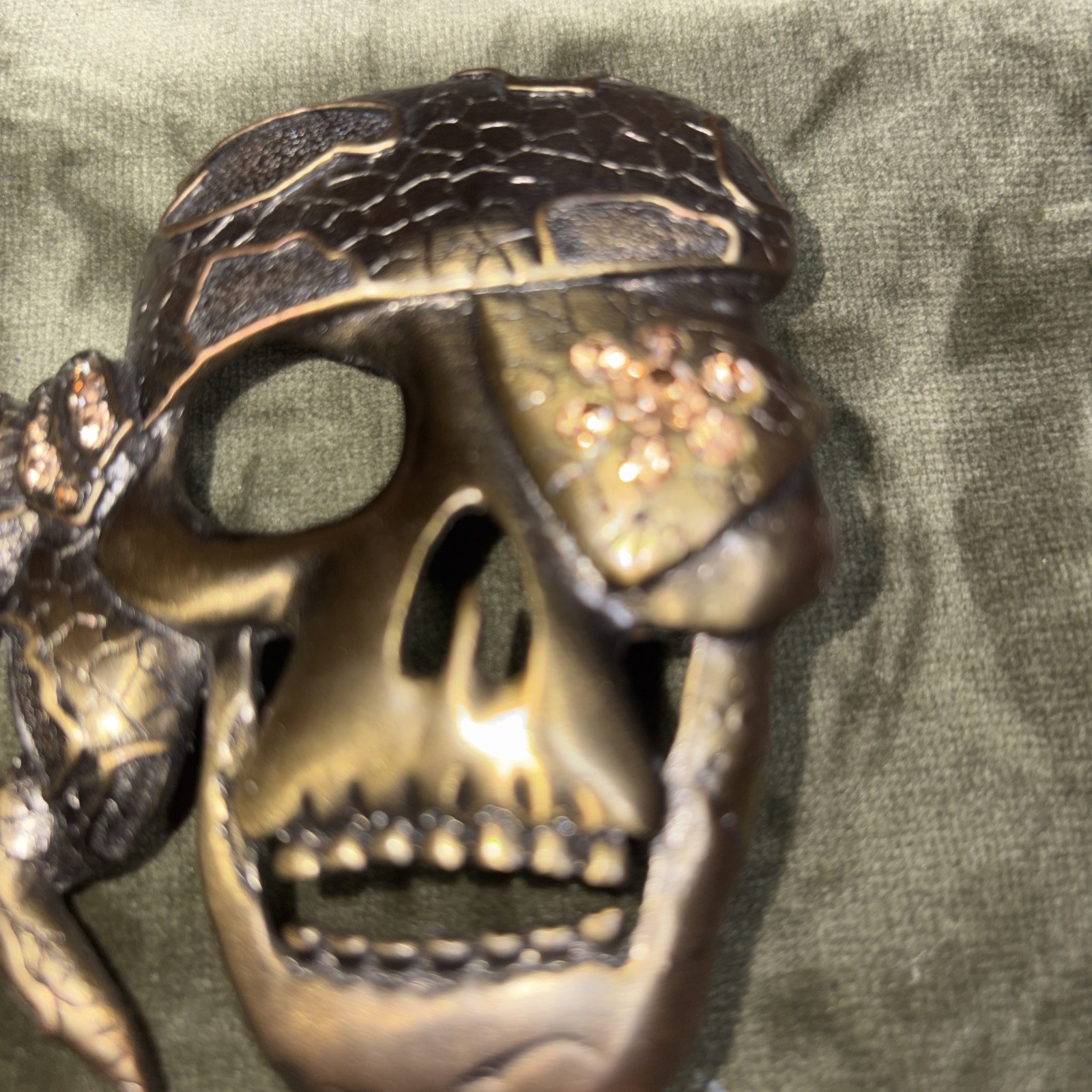 Skull Pirate Belt Buckle One Eyed Willie Brass Color