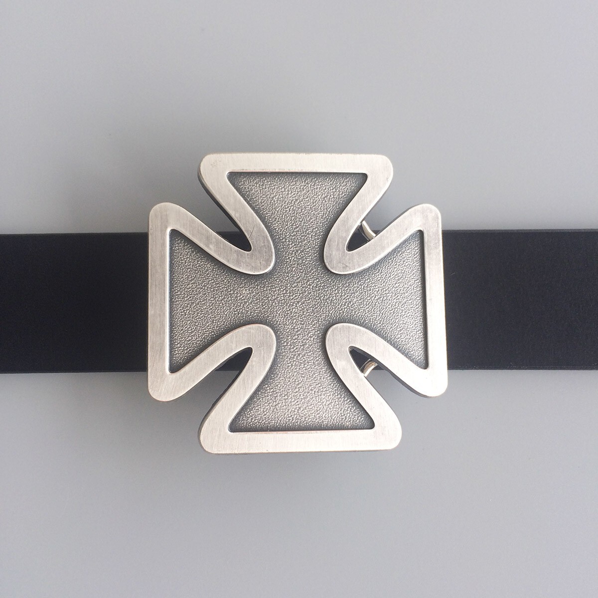 Vintage Silver Cross Belt Buckle Gurtelschnalle Boucle de ceinture