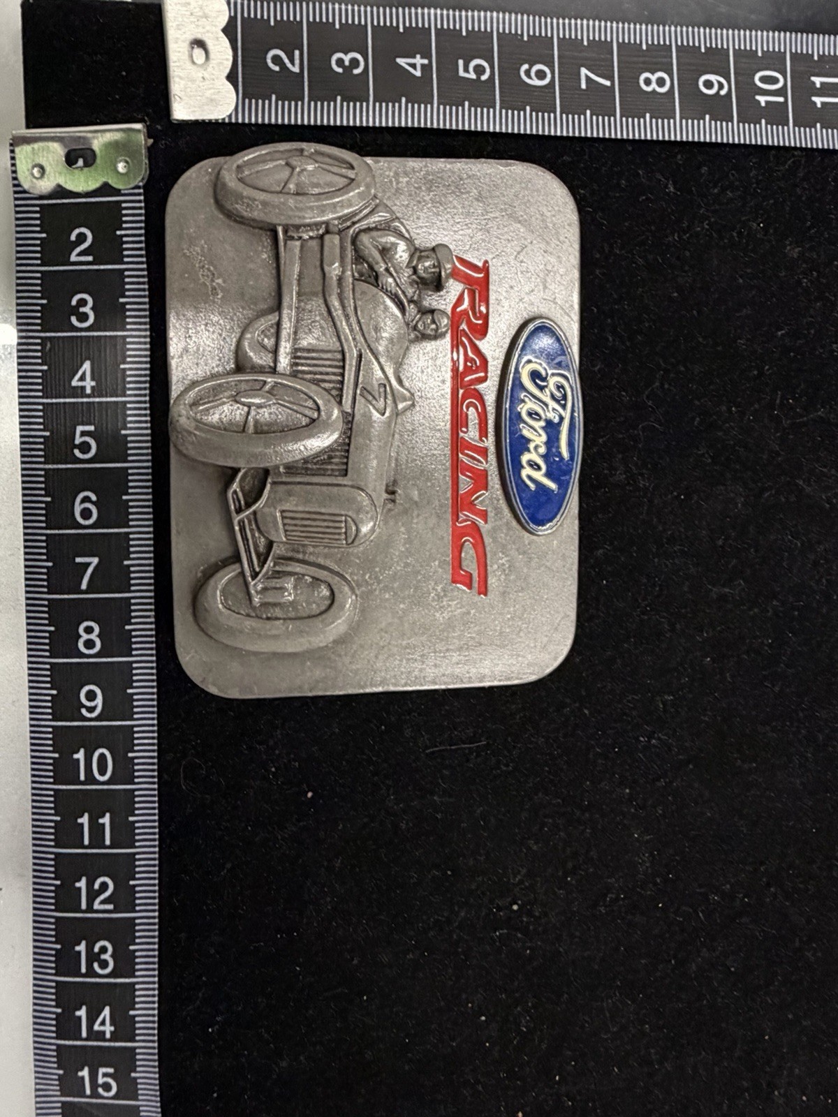 Rare Vintage Y2K Siskiyou Ford Racing Hot Rod Belt Buckle Made in China