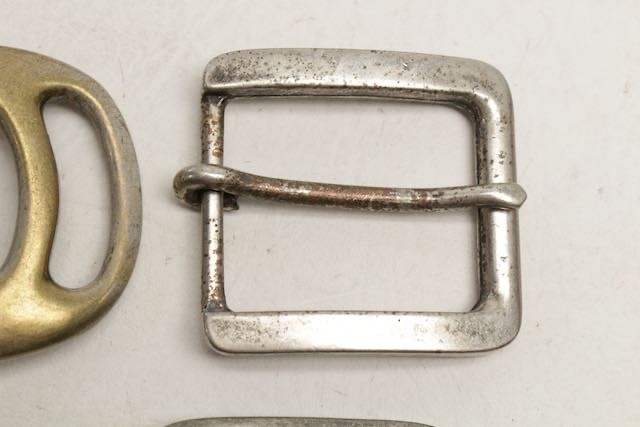 Lot of 9 Assorted Belt Buckles 1.5” Jewelled Silvertone Brass Chrome Crafter