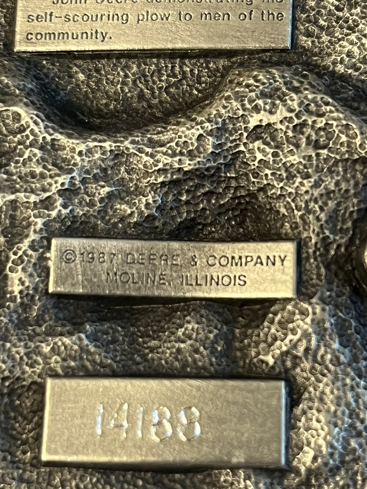 Vintage 1987 John Deere 150th 1837-1987 Commemorative Metal Belt Buckle#14188👀